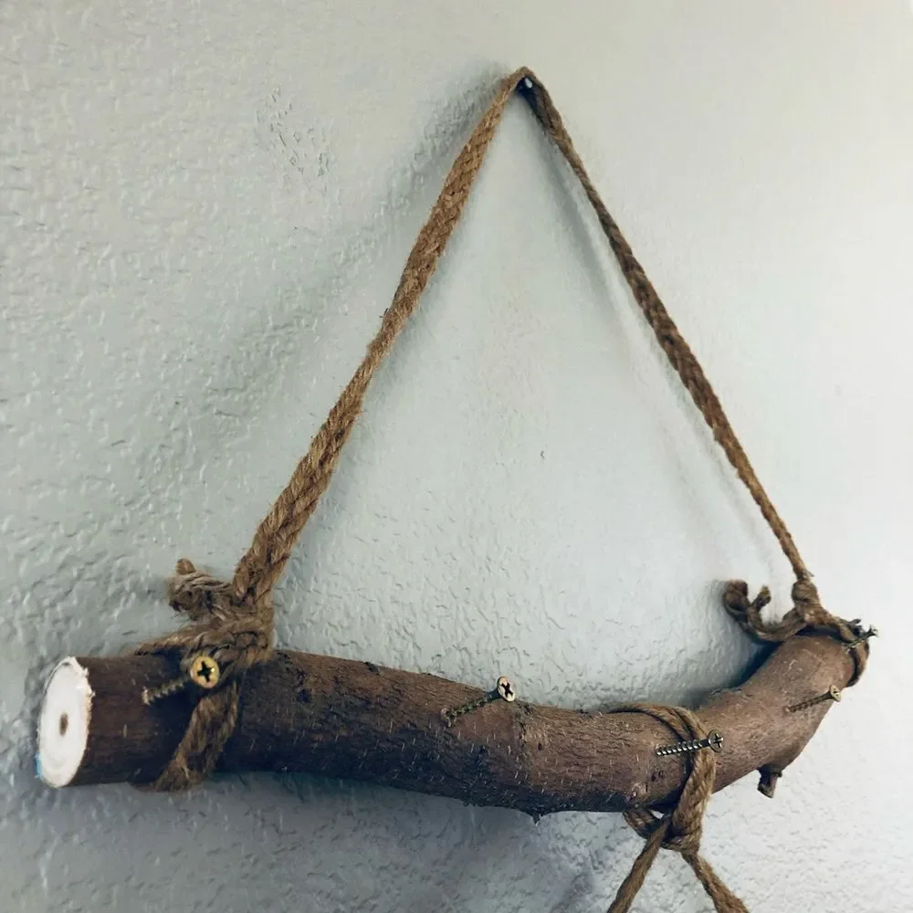 Natural Wood Branch Boho Jewelry Display Organizer